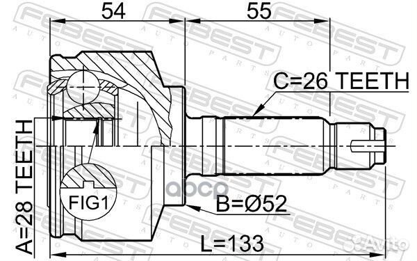 ШРУС наружный к-кт Honda Jazz 1.2DSi/1.4 02 0