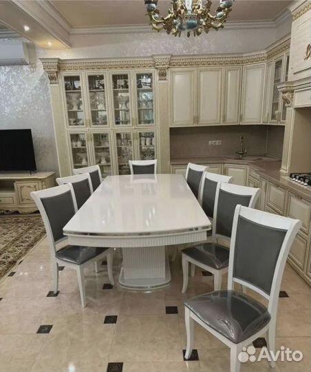 Обеденная группа стол и стулья премиум качества