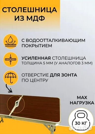 Стол складной со стульями