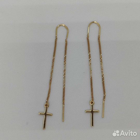 Серьги золото 585 пробы № 077166