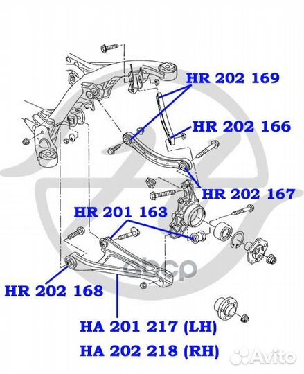 Сайлентблок HR202169 Hanse