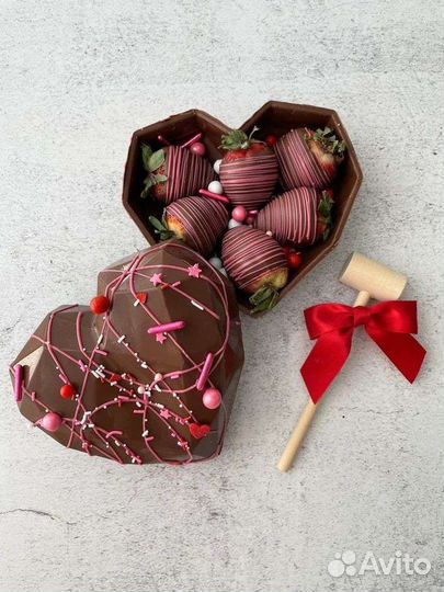 Сердце пиньята шоколадное. Вкусный сюрприз