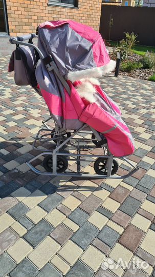 Коляска санки для двойни (близнецов)