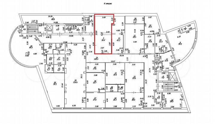 Офис, от 58 м²