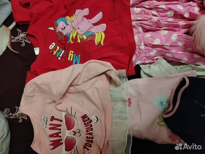 Пакетом вещи для девочки 116-122