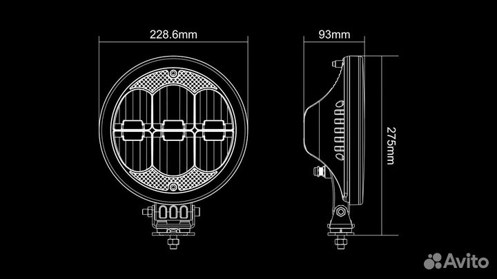 Фара светодиодная 60Вт W-light neptune W-light