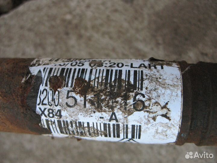 Левая полуось под МКПП 1.6 Renault Megane 2