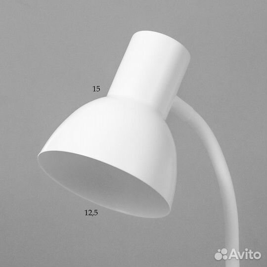 Настольная лампа 'Чарли' 1х40Вт Е27 белый 18х15,5х