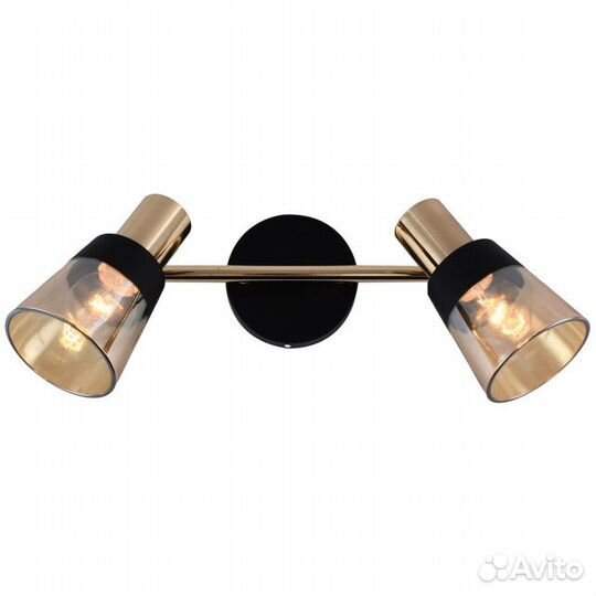 Спот escada Brandy E14 2х40Вт черный золотой
