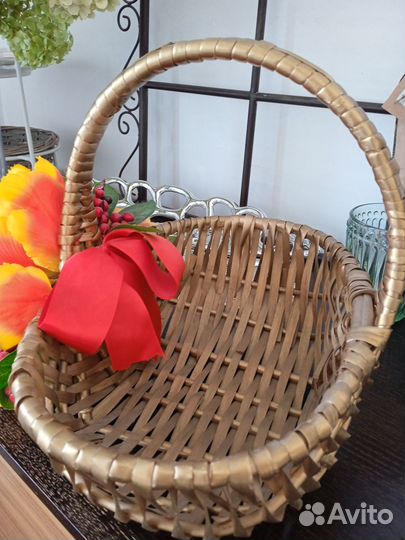 Корзинка плетеная интерьерная