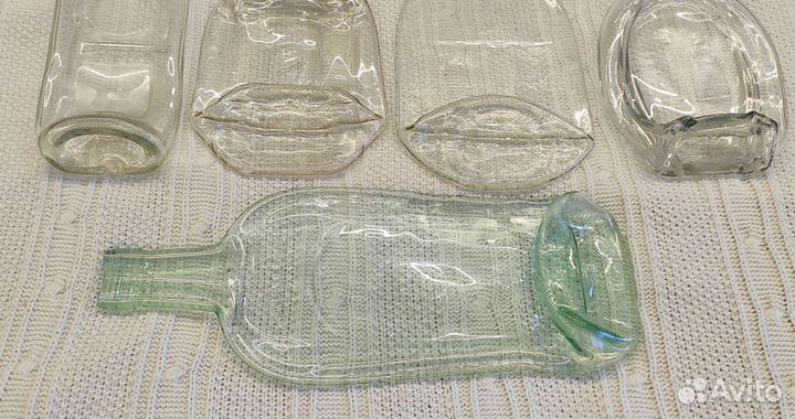 Тарелка бутылка из стекла