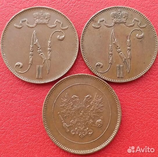 5 пенни 1915-17 года Русская Финляндия