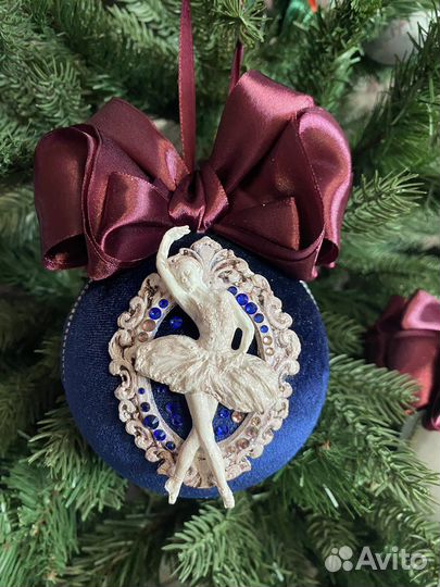 Елочные игрушки ручной работы в подарочной коробке