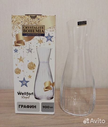 Wellfort Royal графин,бокалы Bohemia Crystalite