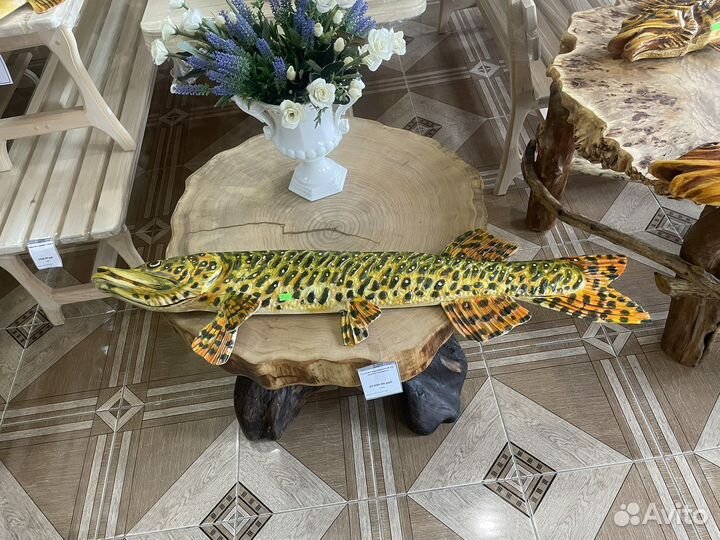 Картина деревянная рыба