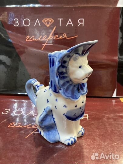 Молочник сливочник лев Гжель