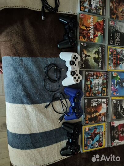 Игровая приставка ps3 slim 160 GB, 23 игры, move
