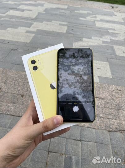 iPhone 11 128gb Yellow Ростест+Чек (sim+esim)