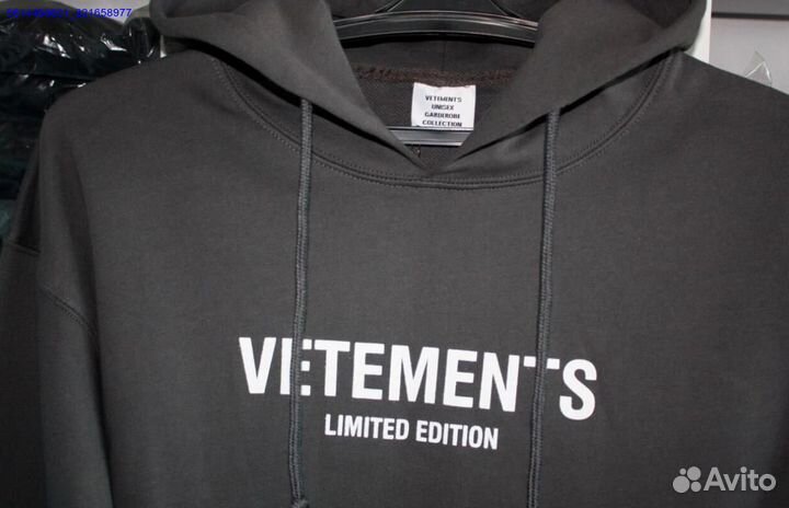 Худи vetements серое vhq (Арт.63003)
