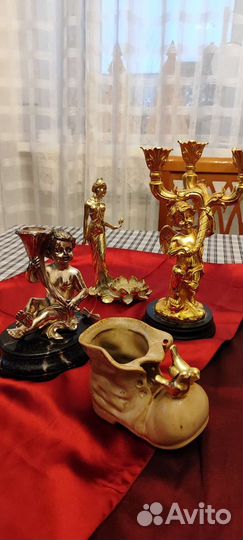 Подсвечник ангел канделябр бронза
