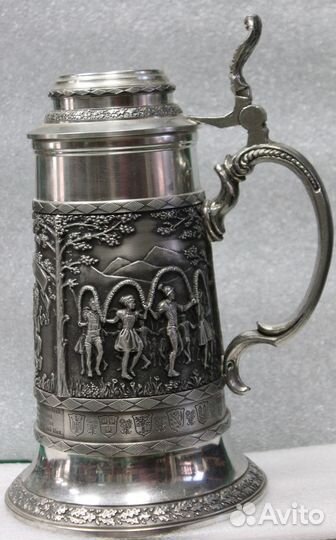 Кружка пивная оловянная Бавария Пиво Свадьба