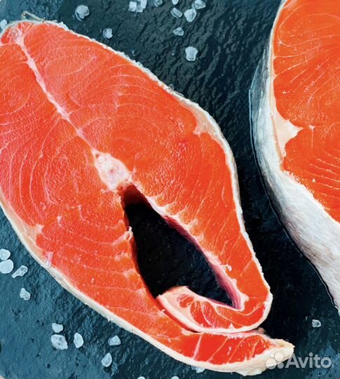 Нерка стейки рыба морепродукты