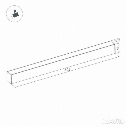 Трековый светодиодный светильник для магнитного шинопровода Arlight Mag-Flat-45-L605-18W Warm3000 02