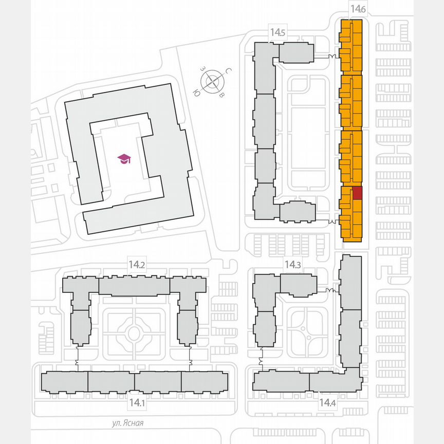 2-к. квартира, 59,4 м², 2/8 эт.