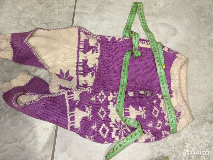 Жилетка вязанная для маленьких собак