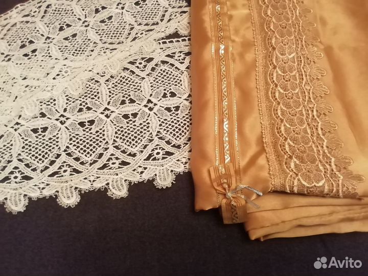 Комплект на кровать, атлас. Италия. 5 предметов