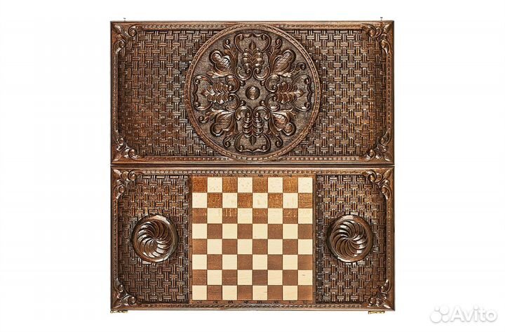 Нарды и шашки резные Таинственная Византия 61 х 60 см Бук Армения 62452