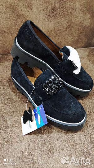 Лоферы женские 38 размер замша новые