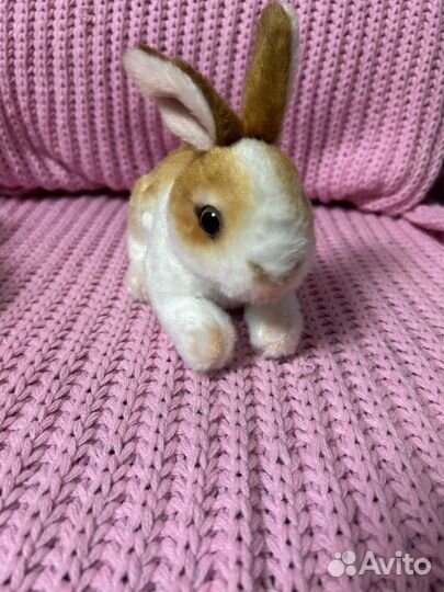 Мягкая игрушка кролик натуральный