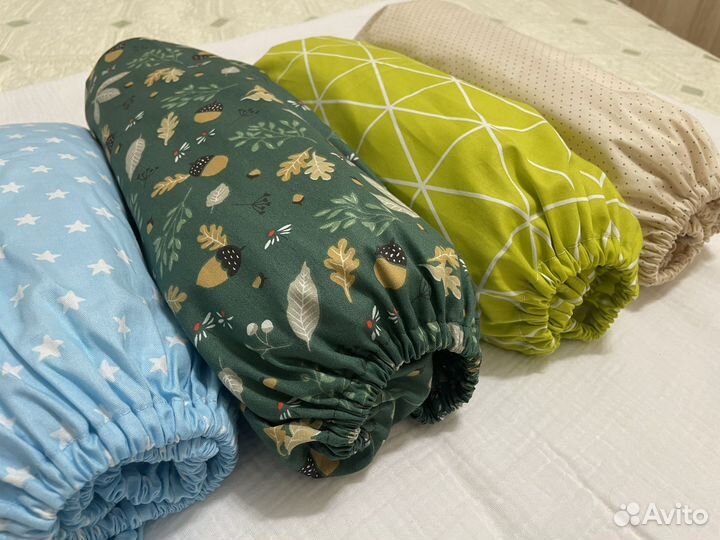 Простынь на резинке детская 120х60