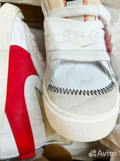 Кеды Nike Blazer Mid 77 Jumbo White Red