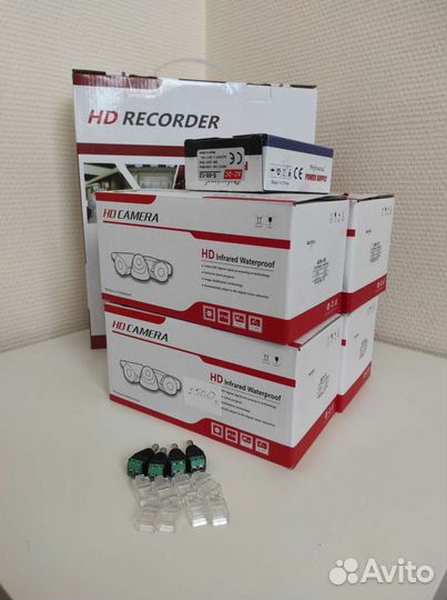 Комплект видеонаблюдения ip 4 камеры 3 Mpx