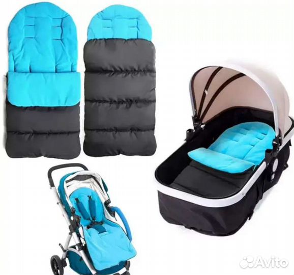 Зимний конверт в коляску и д.санок.Универсальный