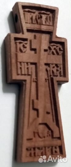 125 Крест нательный. 45 на 18 мм груша падук венге