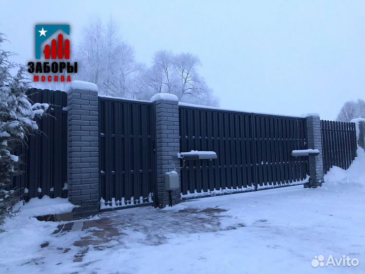 Забор из профнастила / штакетник / 