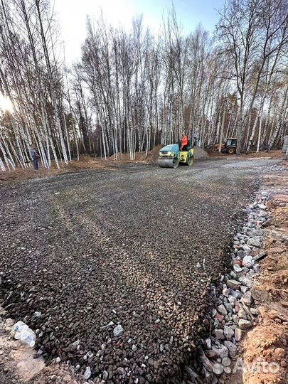 Расчистка участка. Земельные работы. Завоз грунта