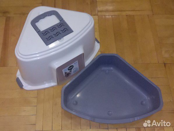 Лоток туалет домик закрытый угловой для животных