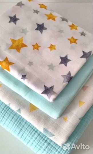 Муслиновые пеленки новые