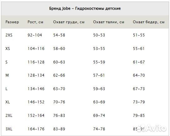 Детский длинный гидрокостюм для теплой погоды