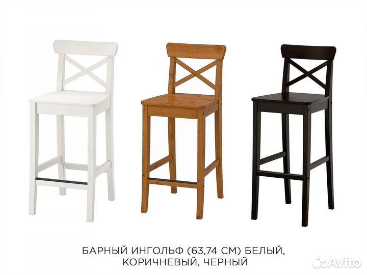 Стулья и табуреты IKEA. Табурет деревянный одвар Арт. VTX