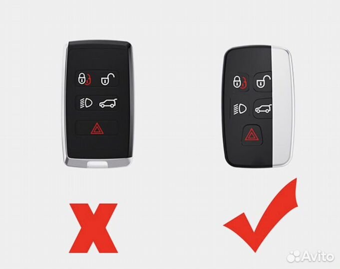 Чехол на ключ Land Rover / Ланд Ровер TPU red