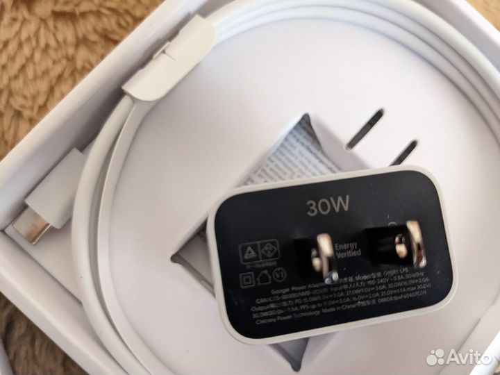 Блок питания 30 w Google Pixel 30w Charger кабель