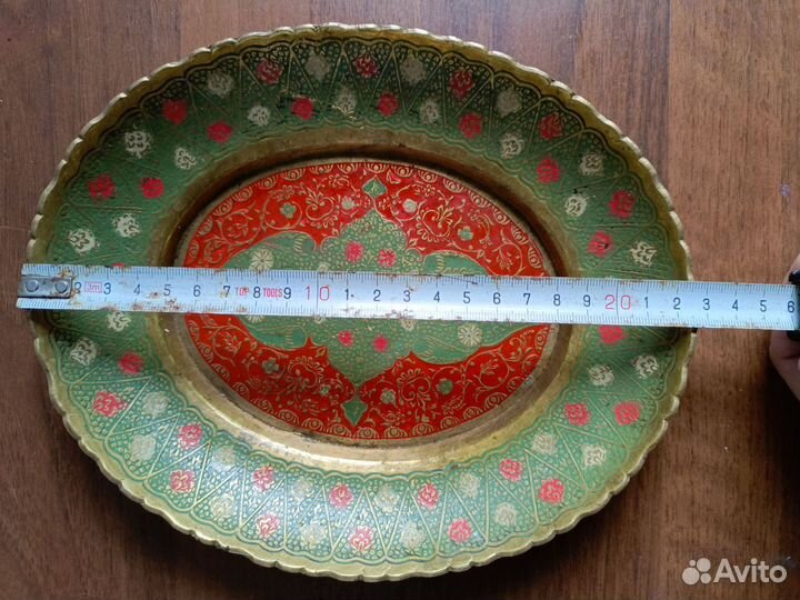 Блюдо ваза индийская латунь СССР