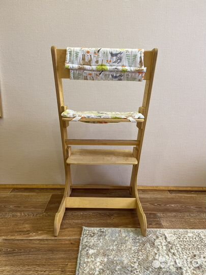 Детский растущий стул деревянный