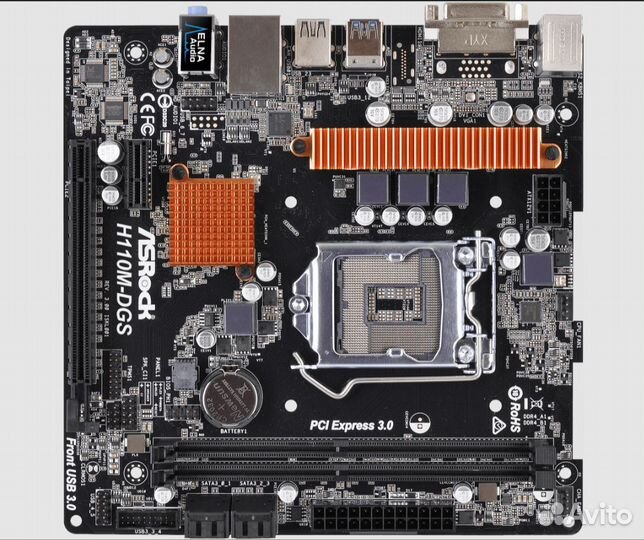 Комплект Asrock H110M-DGS R3.0+Intel Core i5-7400