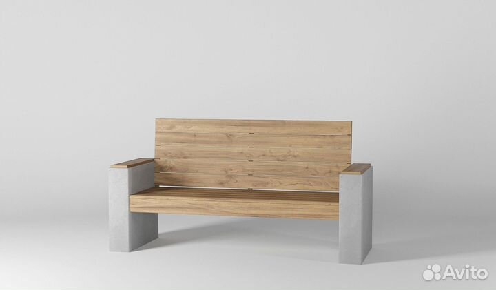 Бетонная скамейка